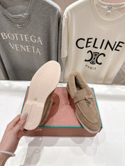 LP 25S SUMMER CHARMS WALK LOAFERS IN LIGHT BROWN SUEDE AND FLEECE