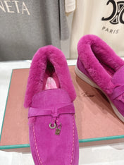 LP 25S SUMMER CHARMS WALK LOAFERS IN FUCHSIA SUEDE AND FLEECE