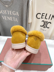 LP 25S SUMMER CHARMS WALK LOAFERS IN YELLOW SUEDE AND FLEECE