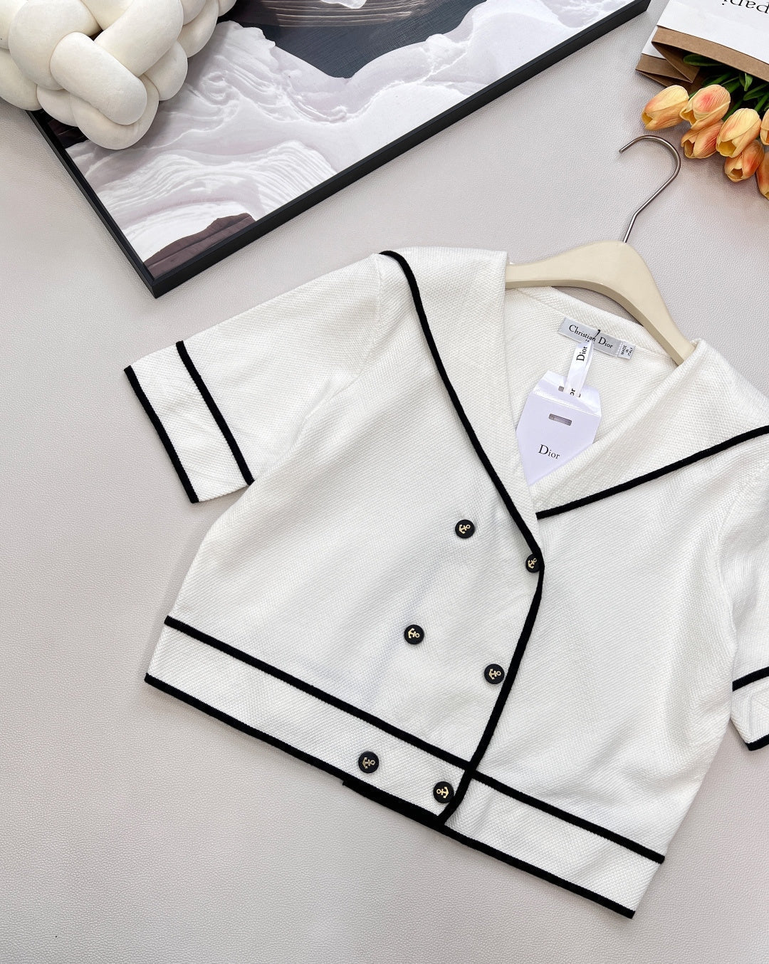 DIOR 25S CROPPED KNIT JACKET 833