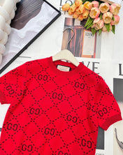 GUCCI SHORT-SLEEVE KNIT TOP STYLE 24