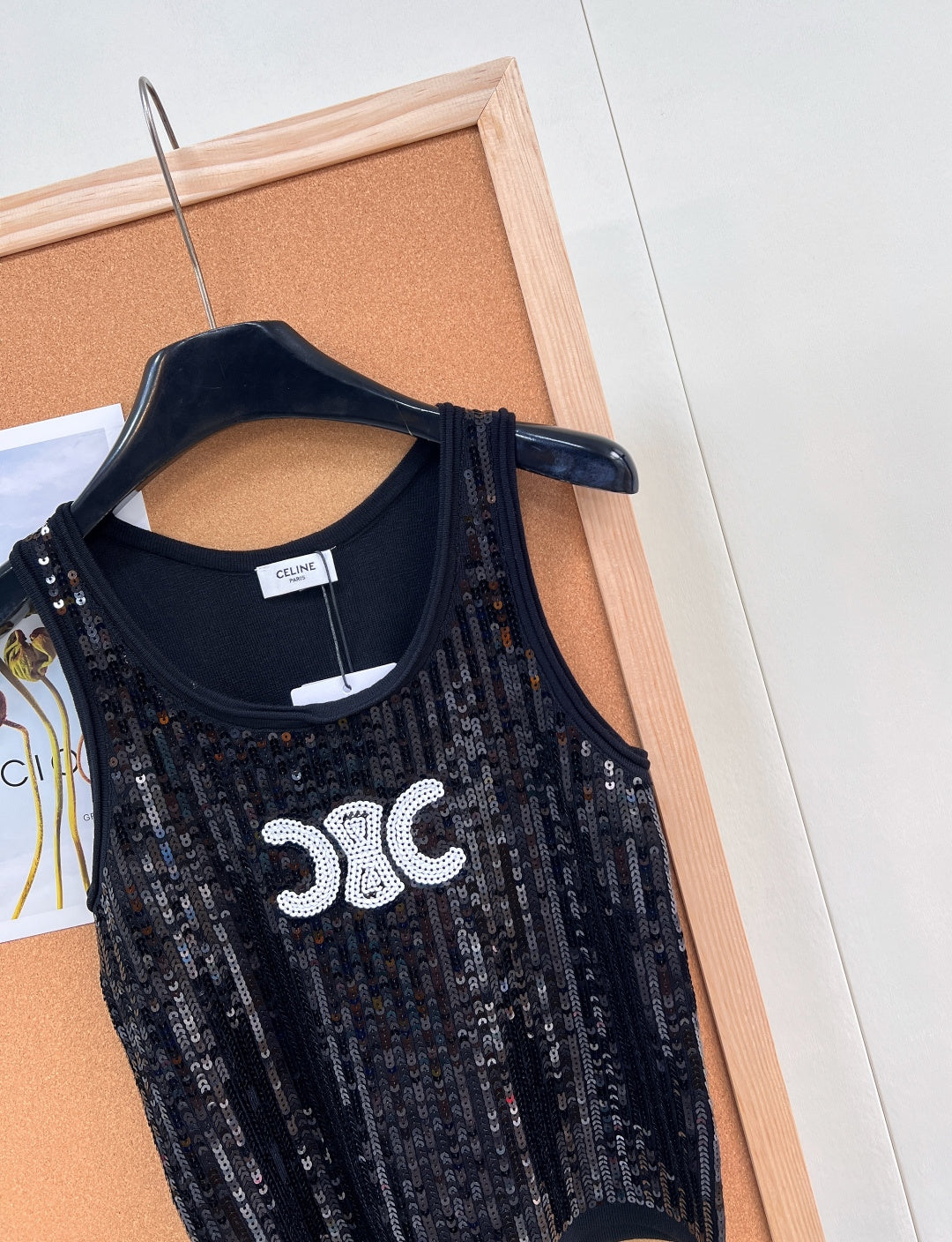 CELINE 26S SEQUIN KNIT TANK TOP 142