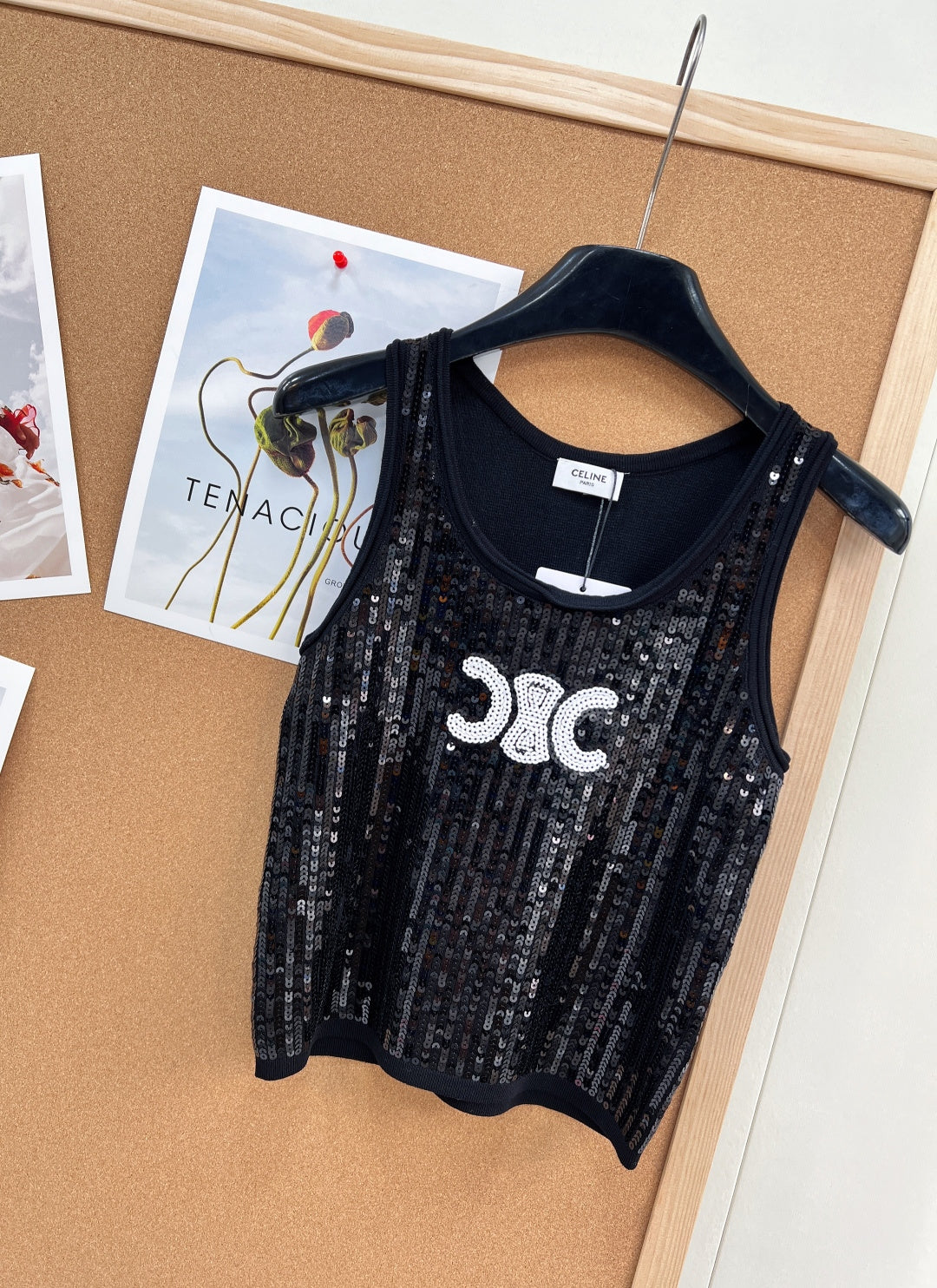 CELINE 26S SEQUIN KNIT TANK TOP 142