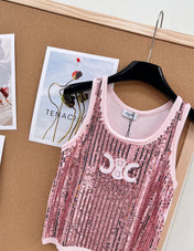 CELINE 26S SEQUIN KNIT TANK TOP 141