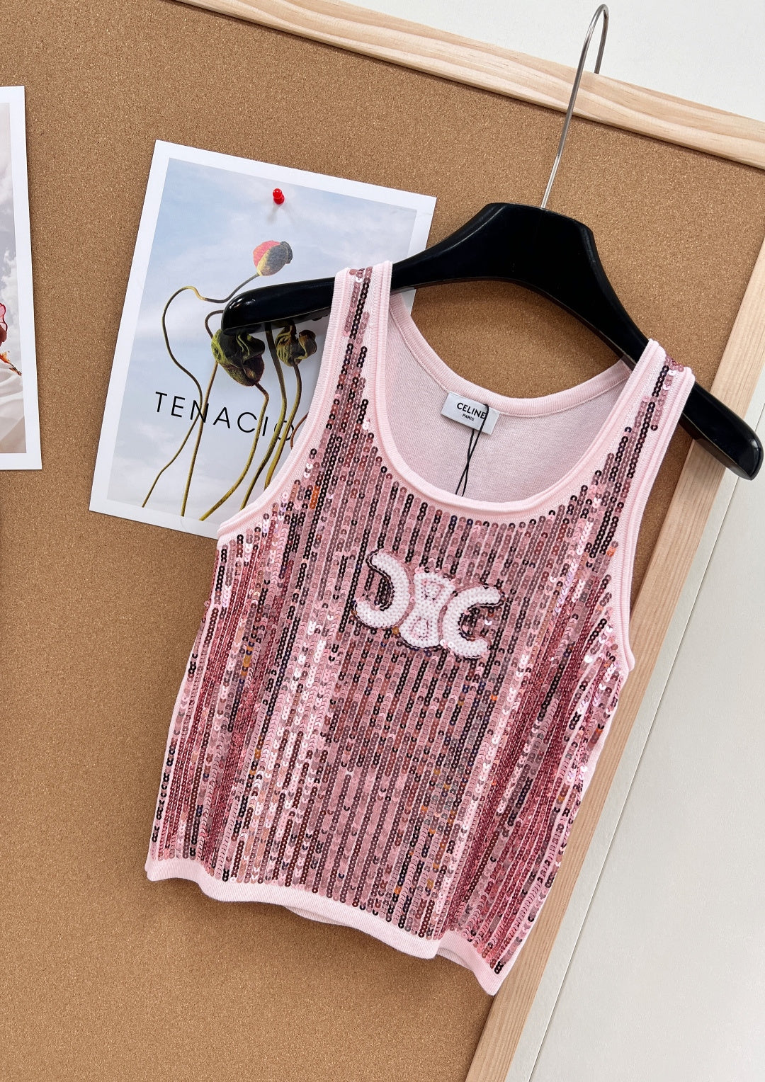 CELINE 26S SEQUIN KNIT TANK TOP 141