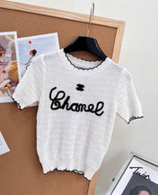 CHANEL 26S SHORT-SLEEVE KNIT TOP STYLE 1148