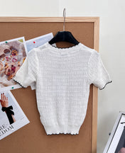 CHANEL 26S SHORT-SLEEVE KNIT TOP STYLE 1148