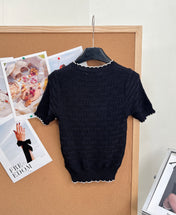 CHANEL 26S SHORT-SLEEVE KNIT TOP STYLE 1147