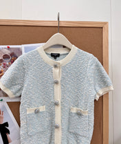 CHANEL 26S SHORT-SLEEVE KNIT POLO 1310