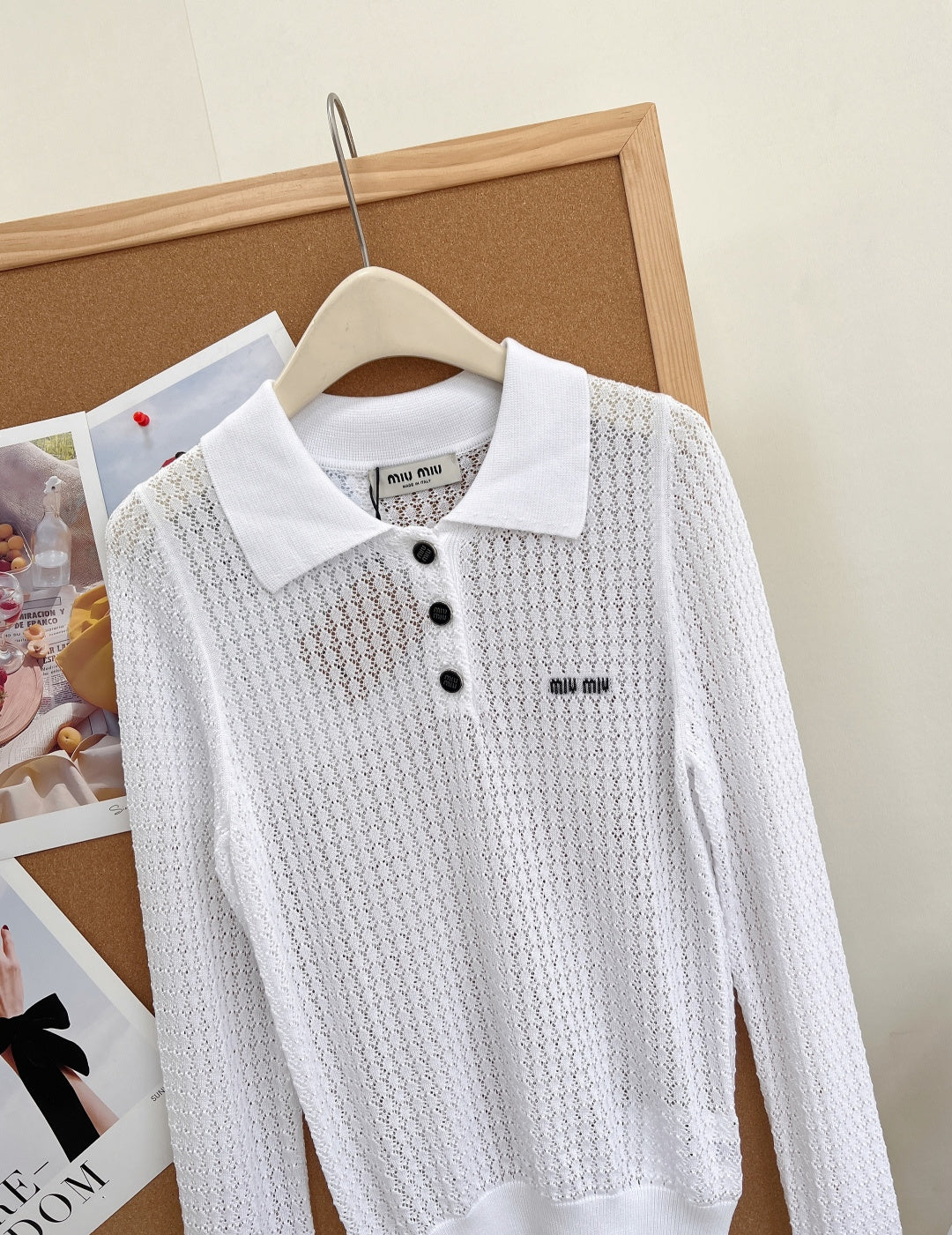 MIUMIU 26S LONG-SLEEVE POLO SHIRT 1255