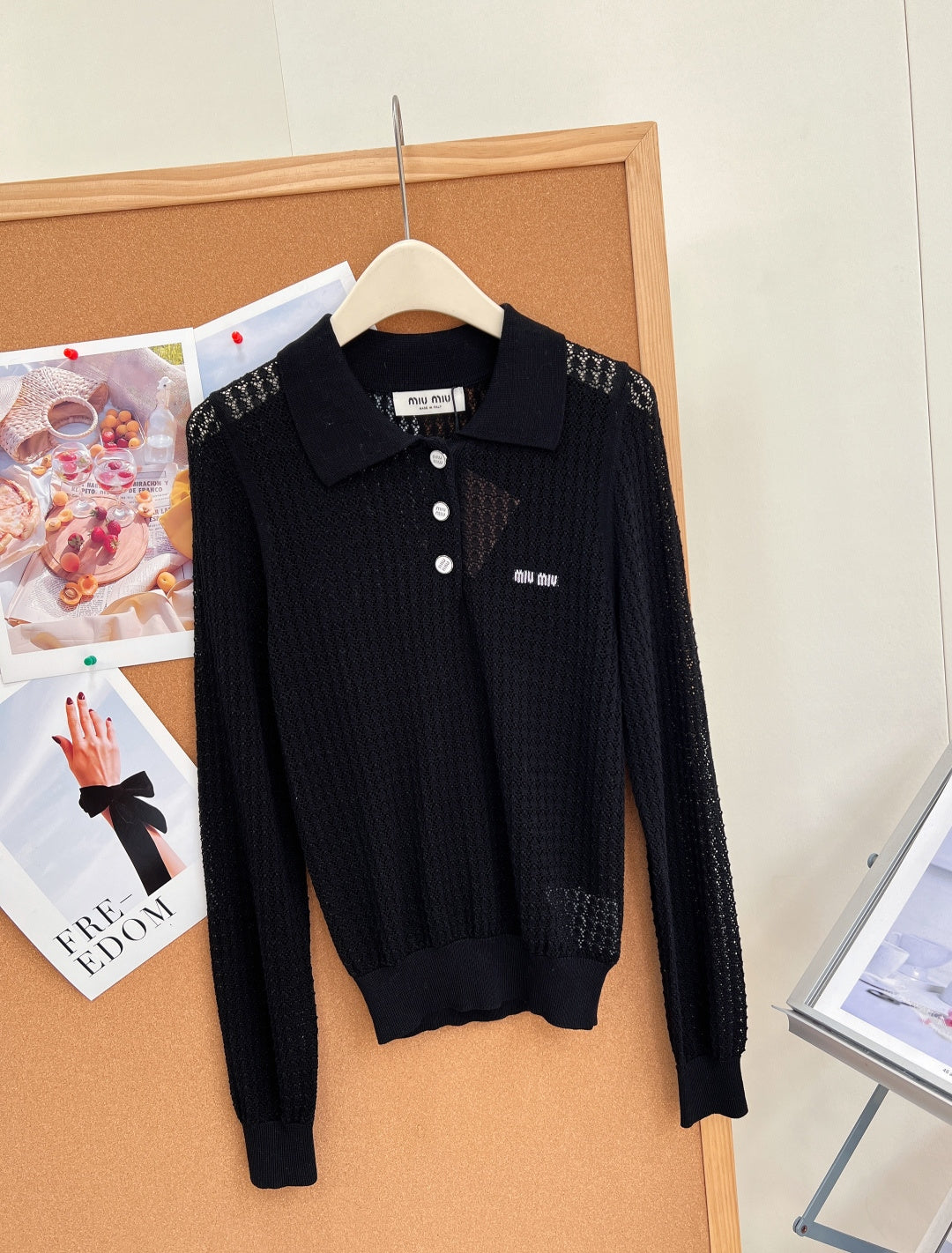 MIUMIU 26S LONG-SLEEVE POLO SHIRT 1254