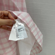 Loewe Plaid Suspender Skirt Pink Cotton