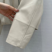 Loewe Draped Jacket Ivory Lambskin