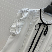 DIOR WHITE RUFFLED SHIRT 264378