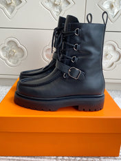 HM 25S ANKLE BOOTS IN BLACK LAMBSKIN