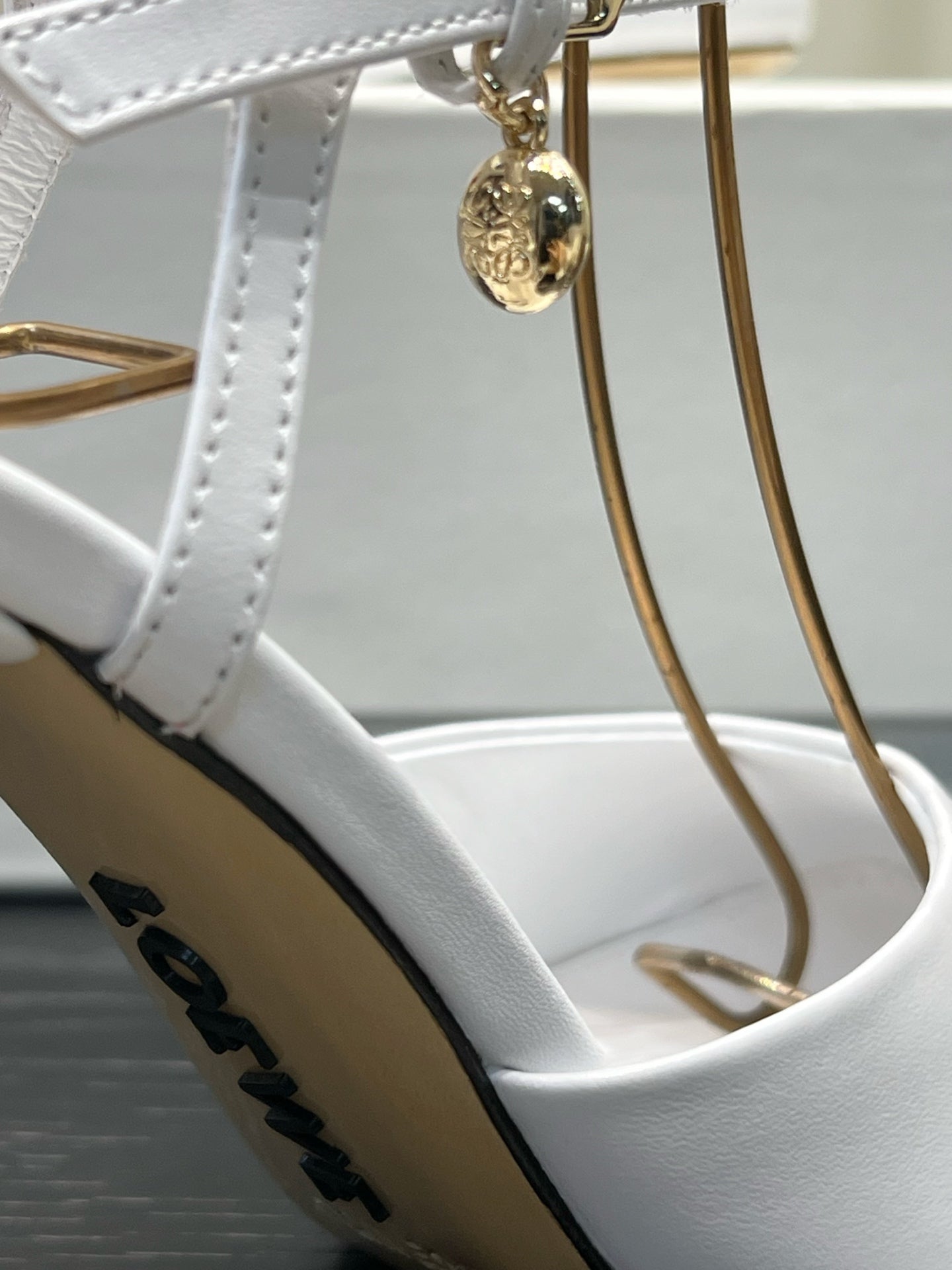 LOEWE 26S HIGH HEELS 60 MM IN WHITE CALFSKIN