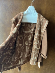 HERMES 25S REVERSIBLE LONG HOODED COAT 046