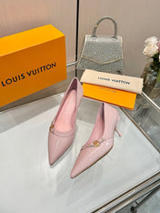 6AM HIGH HEELS 55 MM IN LIGHT PINK PATENT LAMBSKIN