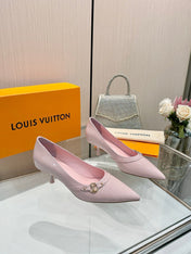6AM HIGH HEELS 55 MM IN LIGHT PINK PATENT LAMBSKIN