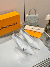6AM HIGH HEELS 55 MM IN WHITE LAMBSKIN