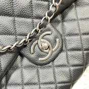 CHANEL 26S FLAP BAG 46 IN BLACK CAVIAR CALFSKIN