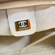 CHANEL 26S TOP HANDLE BAG MEDIUM 35 IN BLACK QUILTED CALFSKIN GOLD HARDWARE