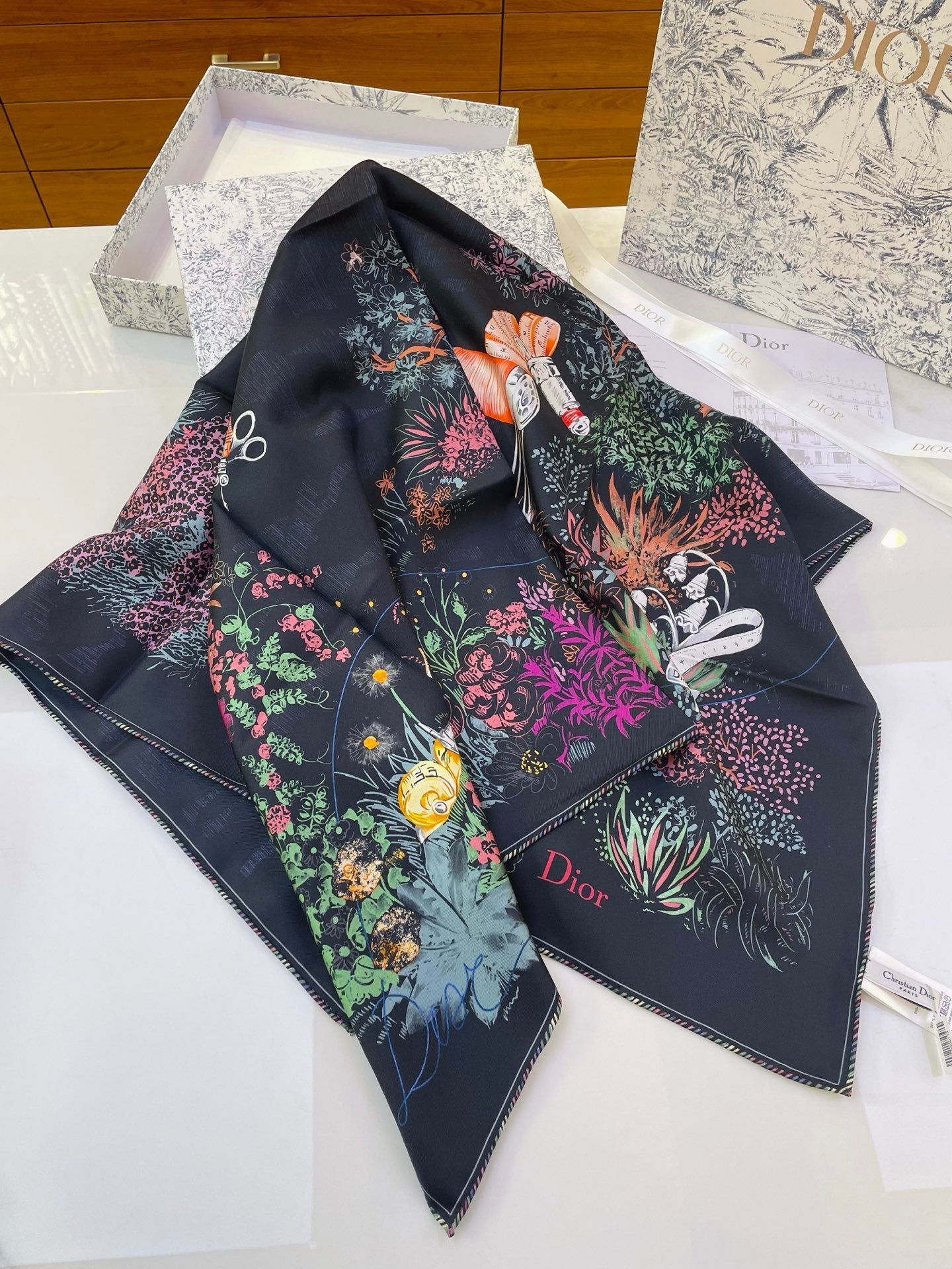 DIOR 26S SCARF 90 IN SILK 318395