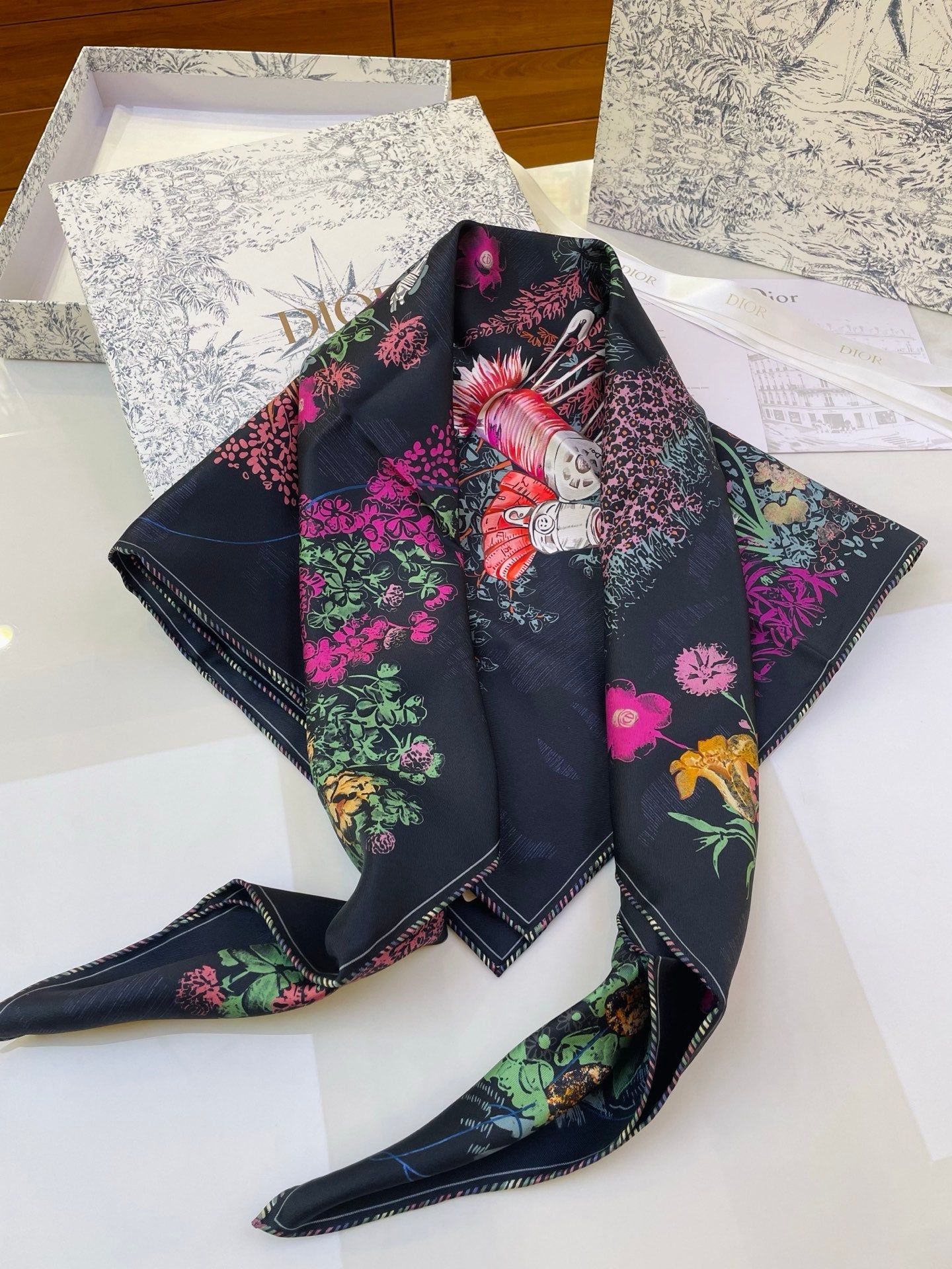 DIOR 26S SCARF 90 IN SILK 318395