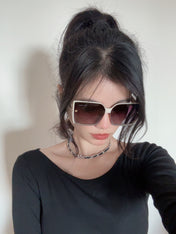 SQUARE SUNGLASSES L5972 IN BEIGE ACETATE