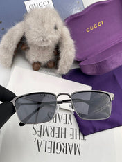 RECTANGULAR FRAME SUNGLASSES G3370 IN ACETATE AND METAL