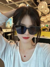 RECTANGULAR FRAME METAL SUNGLASSES G380 IN ACETATE