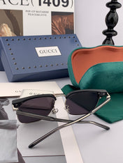 SQUARE METAL AND ACETATE SUNGLASSES G5637