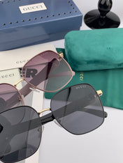 OVERSIZED SQUARE FRAME SUNGLASSES G9388 IN METAL