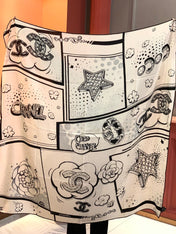 CHANEL 25S SCARF 140 CM IN CASHMERE SILK 941832