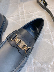CHANEL 25S ARC DE TRIOMPHE LOAFERS IN BLACK CALFSKIN GOLD HARDWARE