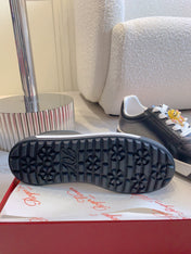 VIV' SKATE SNEAKERS IN BLACK CALFSKIN CARTOON CHARMS