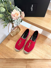 SL YVES LOGO SLIP ON RED CANVAS