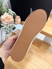 SL YVES EMBOSSED LOGO SLIP ON GOLD CALFSKIN