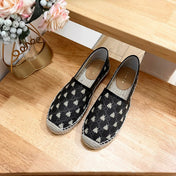 GG  Supreme Flat Shoes Black Caro