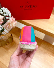 GARAVANI PRINTED COLORFUL CANVAS LOAFER WITH EMBROIDERED LOGO