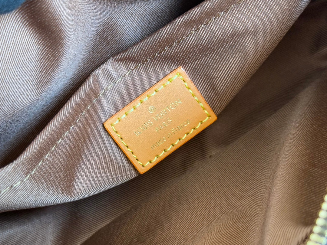 TROCADERO BAG 20 IN BROWN MIX ORANGE MONOGRAM ECLIPSE CANVAS