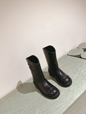 CC SHORT BOOTS BROWN CALFSKIN