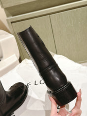 CC SHORT BOOTS BROWN CALFSKIN