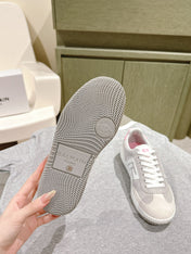 BALMAIN 26S SNEAKERS IN LIGHT BEIGE AND SOFT TAUPE SUEDE