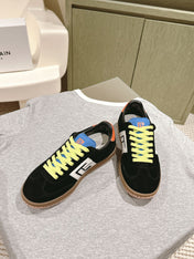 BALMAIN 26S SNEAKERS IN BLACK SUEDE