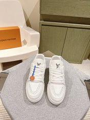 LV TRAINER SNEAKER IN WHITE CALFSKIN