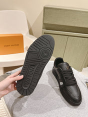 LV TRAINER SNEAKER IN BLACK CALFSKIN