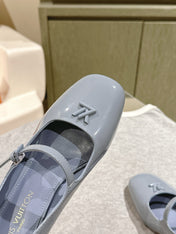 SWING HIGH MARY JANE 55 MM IN ICE BLUE PATENT CALFSKIN