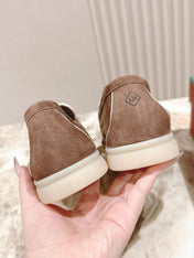 LP LOAFERS 25S IN LIGHT BROWN SUEDE WITH SILVER HARDWARE