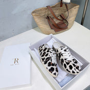 THE ROW 26S LACE-UP SNEAKERS IN LEOPARD CALF HAIR